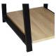 Стол на металлокаркасе BRABIX LOFT CD-006,1200х500х730 мм,, 2 полки, цвет дуб натуральный, 641226. Фото товара с разных ракурсов.