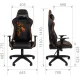 Кресло Chairman game 40 Россия черн/оранжевый. Фото товара с разных ракурсов.