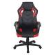 Кресло компьютерное  "Fighter GM-008", экокожа, черное/красное, 532506. Фото товара с разных ракурсов.