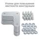 Стеллаж металлический  "MS KD-180/30-4", 1800х1000х300 мм, 4 полки, сборная стойка, 291114, S240BR143402. Фото товара с разных ракурсов.